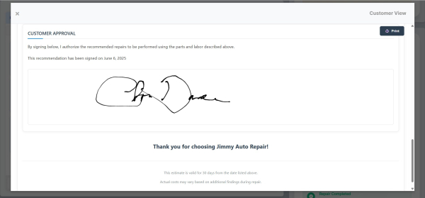 Customer Approval Process